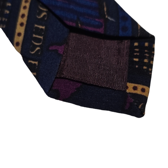 Vintage Varucci Purple Mens Tie - Picture 4 of 4